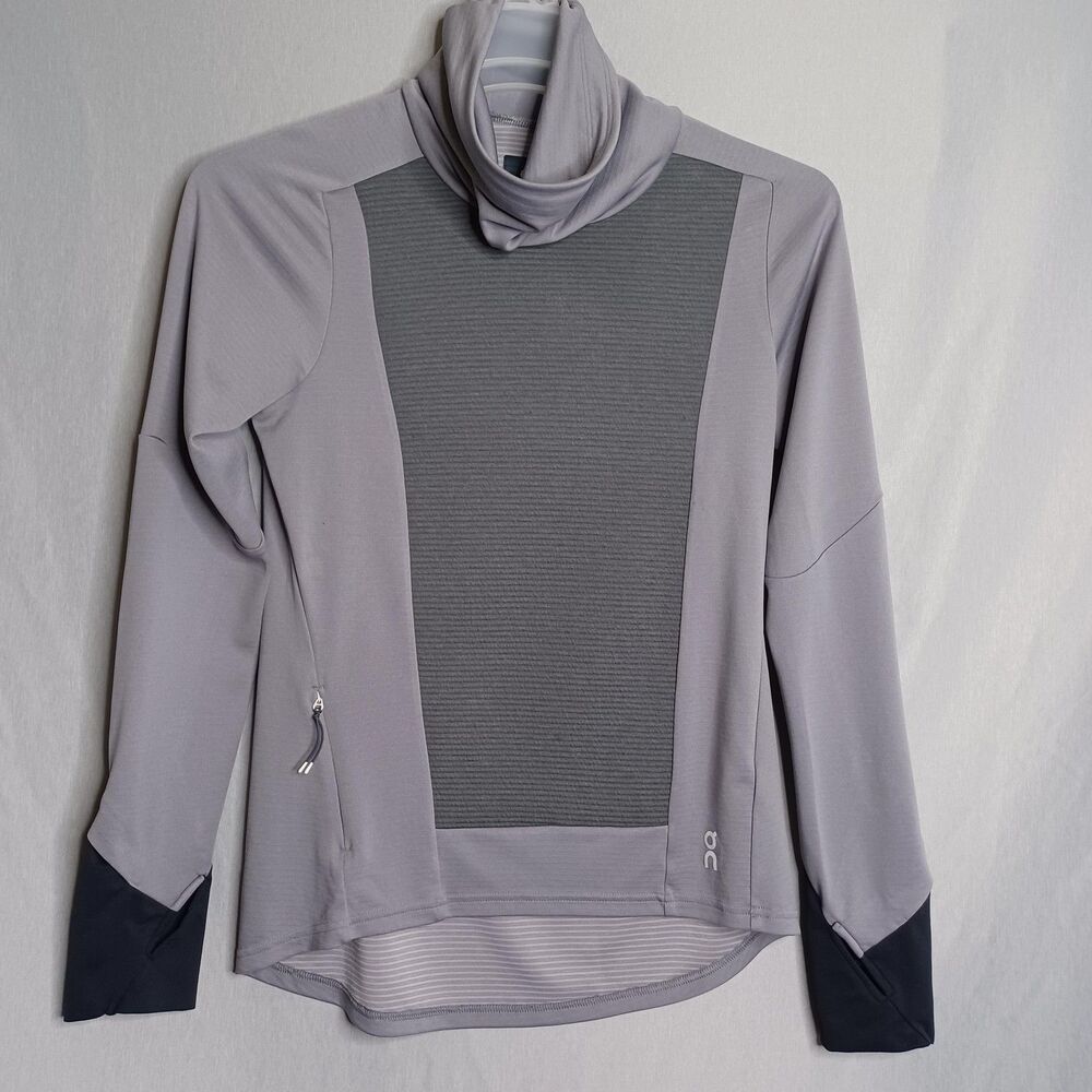 On Cloud Running Weather Shirt Womens Small Gray Swiss Engineering Pullover